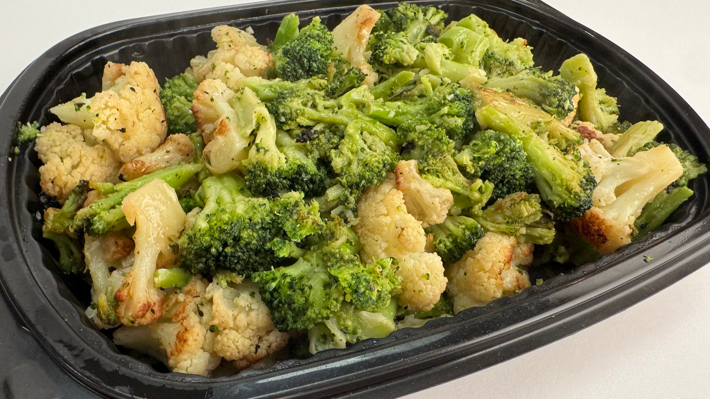 Grilled Citrus Chicken with Roasted Potatoes and Roasted Broccoli/Cauliflower