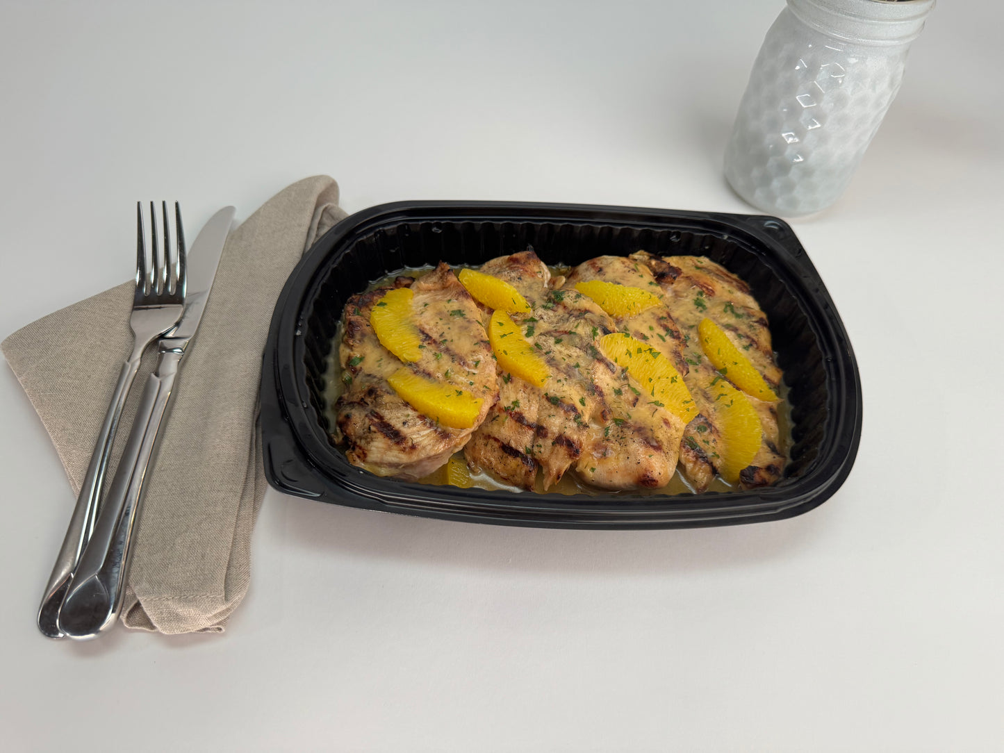 Grilled Citrus Chicken with Roasted Potatoes and Roasted Broccoli/Cauliflower