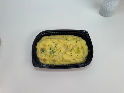 Mushroom chicken with smashed yukon potatoes and sweet corn